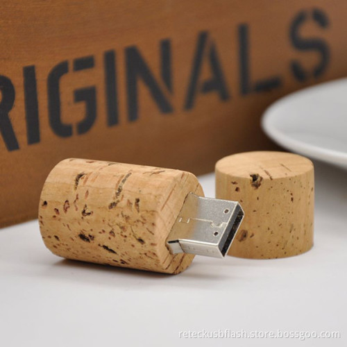 Cylinder Wood Design USB Flash Drive Light